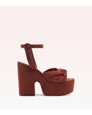 Alexandre Birman Sofia Platform Brickwood - Red