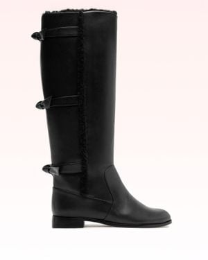 Alexandre Birman Lolita Tall Boot Flat - Black
