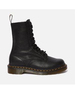 Dr. Martens 1490 Virginia Leather 10-Eye Boots - Black