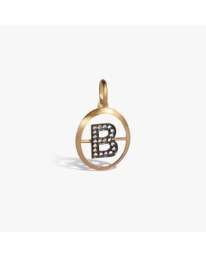 Annoushka 18ct Gold B Diamond Initial Pendant One - Metallic