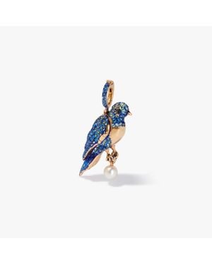 Annoushka Mythology 18ct Yellow Gold Topaz Bluebird Locket Charm Pendant