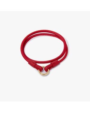 Annoushka 14ct Yellow Gold 41cms Red Leather Bracelet