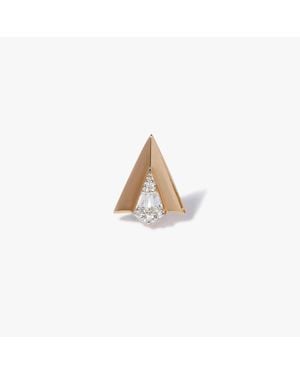 Annoushka Flight 18ct Yellow Gold Diamond Arrow Stud Earring - White