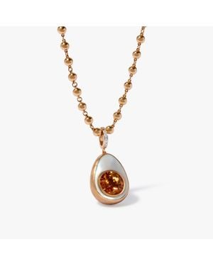 Annoushka Golden Egg Locket Necklace - Metallic