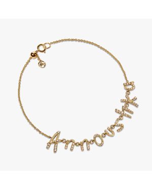 Annoushka Chain Letters 18ct Yellow Gold Diamond Personalised Bracelet - White