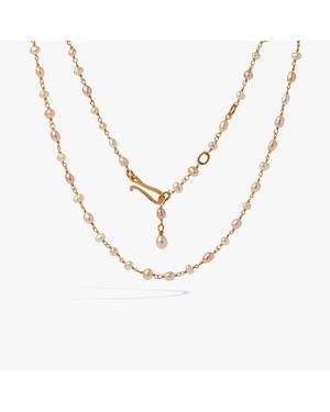 Annoushka 18ct Yellow Gold Seed Pearl Short Chain - Metallic