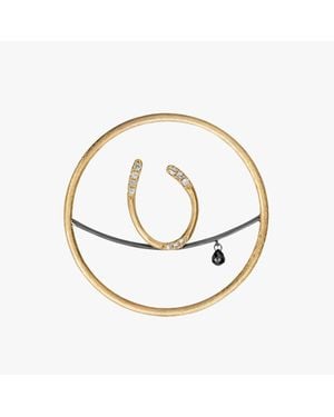 Annoushka Hoopla 18Ct Diamond U Pendant Drop - Metallic