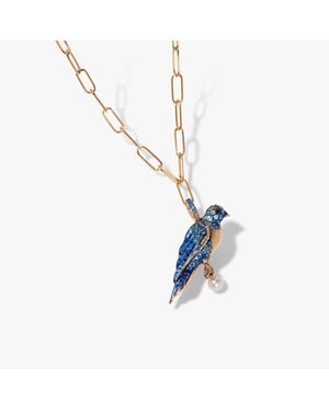 Annoushka Mythology 18ct Yellow Gold Bluebird Locket Necklace