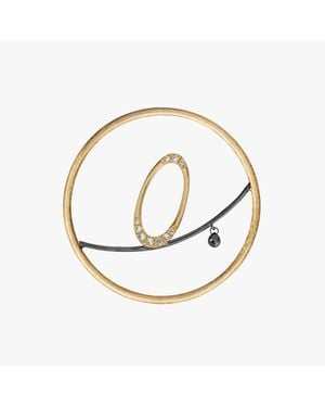 Annoushka Hoopla 18Ct Diamond O Pendant Drop - Metallic