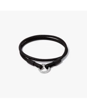 Annoushka 14ct White Gold 35cms Black Leather Bracelet