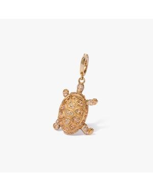 Annoushka Mythology 18ct Yellow Gold Diamond Baby Turtle Pendant - Metallic