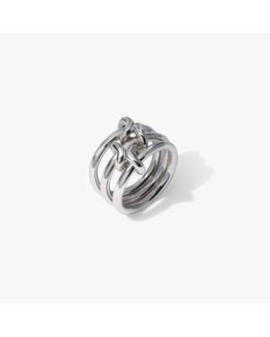 Annoushka Sterling Knuckle Tri Ring - Metallic