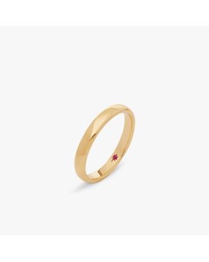 Annoushka Ruby 18Ct 3Mm Wedding Ring - Metallic