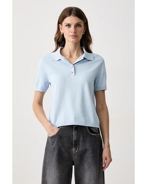 Morgan Maglione A Maniche Corte Da Donna Con Viscosa - Blu