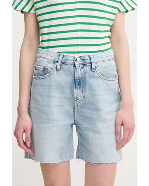 Calvin Klein Pantaloncini Di Jeans - Blu