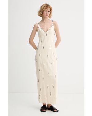 Rag & Bone Vestito Con Lino Aubrey - Neutro