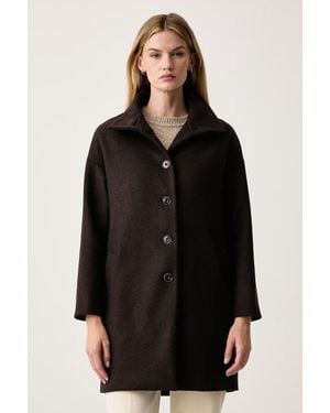 Sessun Cappotto Da Donna Con Lana Paradise - Nero