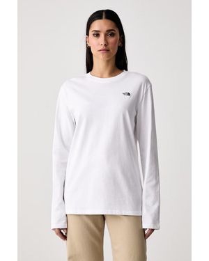 The North Face A Maniche Lunghe Da Donna - Bianco