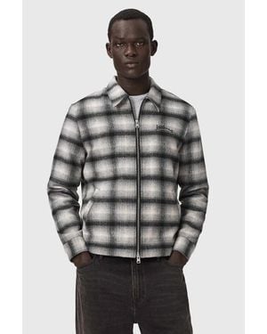 AllSaints Giacca Camicia Da Uomo Con Lana Conduct Jacket - Grigio