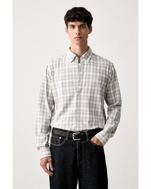 BOSS Camicia Da Uomo Con Cotone Ricoplus_M - Grigio