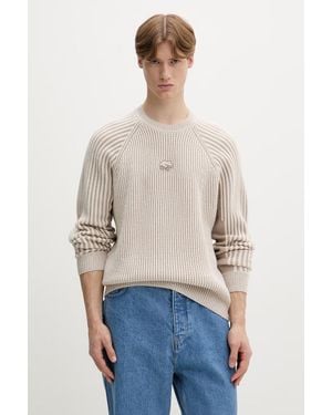 Filling Pieces Maglione Da Uomo Con Lana Knit Sweater Raglan - Neutro