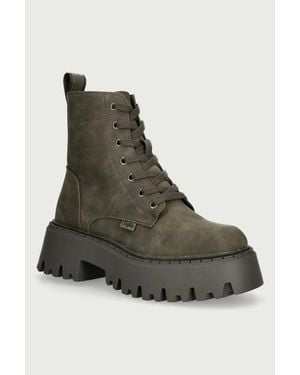 Buffalo Stivali Alla Caviglia Da Donna Aspen Lace Up Mid Warm - Verde