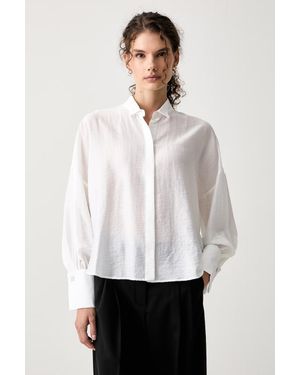 MAX&Co. Camicia Da Donna Con Lyocell Adesso - Bianco