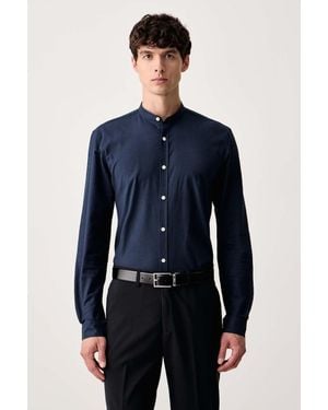 Lindbergh Camicia Da Uomo Con Cotone - Blu