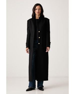 Pinko Cappotto Elegante Da Donna Con Lana - Nero