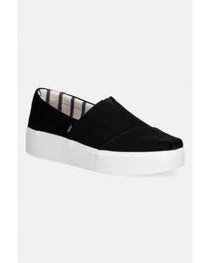 TOMS Asher Platform Espadrille Da Donna - Nero