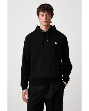 Fred Perry Felpa Con Cappuccio Da Uomo - Nero