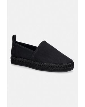 Calvin Klein Espadrille Da Donna Oblique Espadrille Canvas - Nero