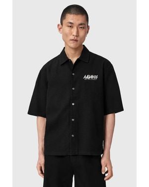 AllSaints Camicia Da Uomo Con Lyocell Synth - Nero