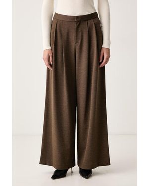 Isabelle Blanche Pantaloni Da Donna Con Lana - Marrone