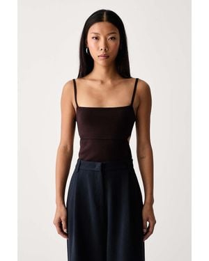 Sessun Top Da Donna Con Viscosa Lally - Nero