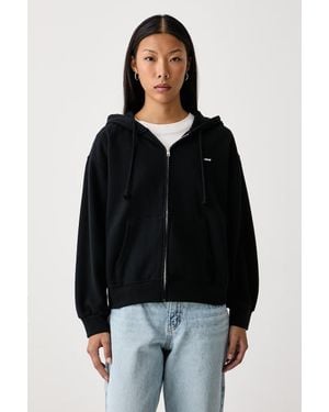 Levi's Levi's Felpa Con Cerniera E Cappuccio Da Donna Con Cotone Everyday Full Zip - Nero