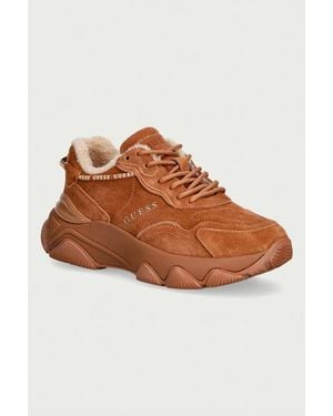 Guess Micola3 Sneakers Da Donna - Marrone