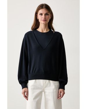MM by Max Mara Maglione Da Donna Con Viscosa Mmlottone - Nero