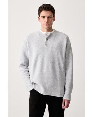 Levi's Levi's Maglione Da Uomo Con Misto Lana Woodacre Henley - Grigio