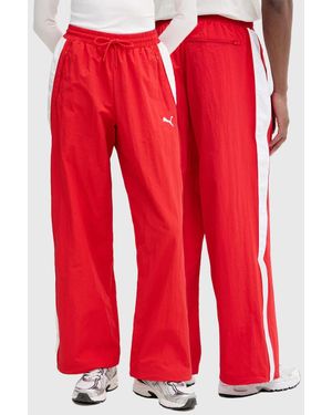 PUMA Pantaloni Tuta Oversized - Rosso