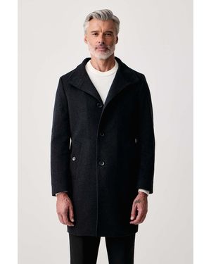 Baldessarini Cappotto Elegante Da Uomo Con Lana - Nero