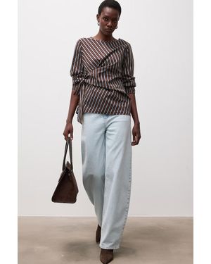 Answear.LAB Camicetta Da Donna Con Cotone - Marrone