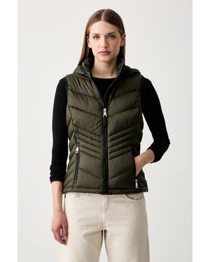 DKNY Gilet Con Cappuccio Da Donna - Nero