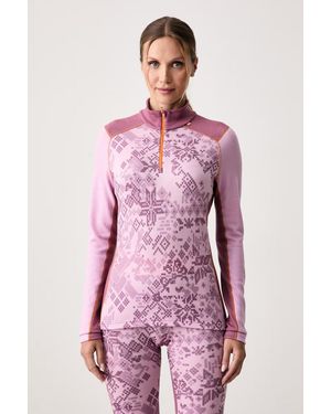 Helly Hansen Maglietta A Maniche Lunghe Termoattiva Da Donna Con Lana Merino Lifa Merino - Rosa