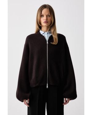 Gestuz Cardigan Da Donna Con Misto Lana Gzvictora - Nero