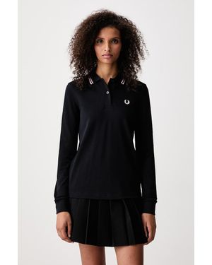 Fred Perry A Maniche Lunghe Da Donna - Nero