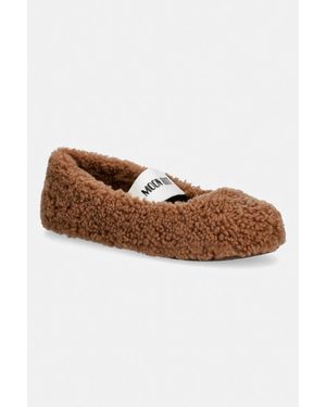 Moon Boot Ballerine Mb Shearling Ballerina - Marrone