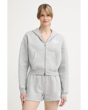 Under Armour Felpa Con Cerniera E Cappuccio Da Donna Con Cotone Icon - Grigio