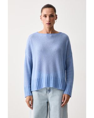 MAX&Co. Maglione Da Donna Con Lana Stampa - Blu