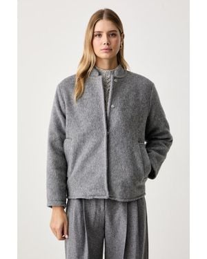 Marella Cappotto Corto Da Donna Con Lana Emme By - Grigio